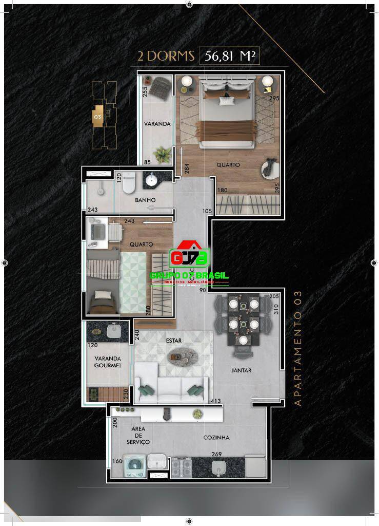 Apartamento à venda com 2 quartos, 57m² - Foto 8