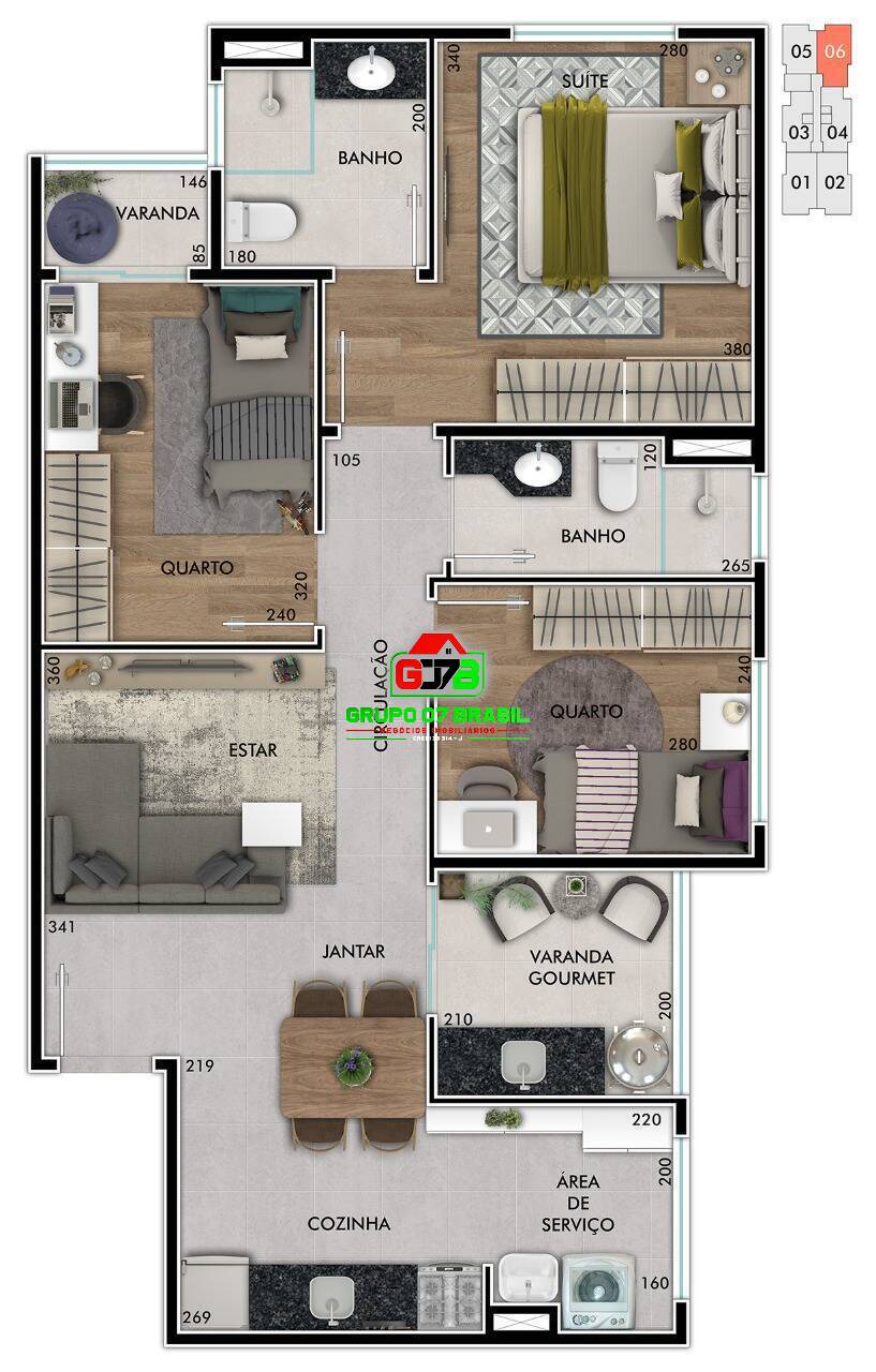 Apartamento à venda com 2 quartos, 57m² - Foto 10