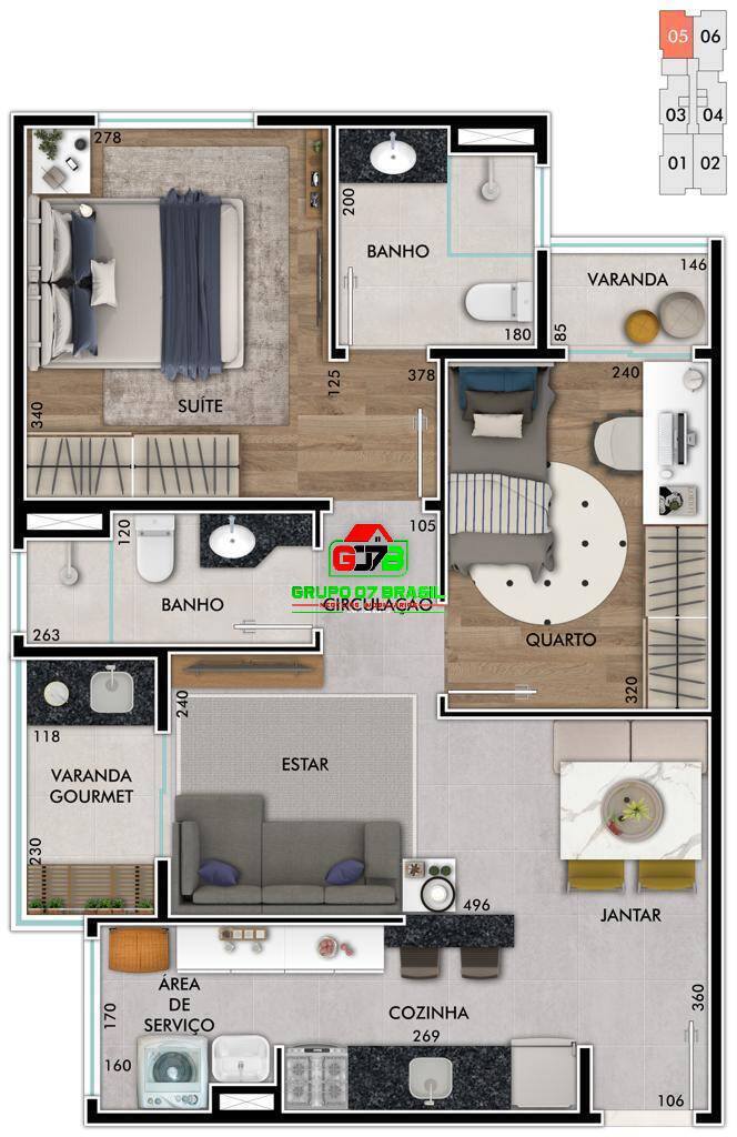 Apartamento à venda com 2 quartos, 57m² - Foto 11