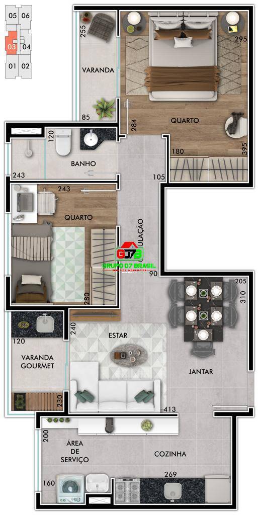 Apartamento à venda com 2 quartos, 57m² - Foto 13