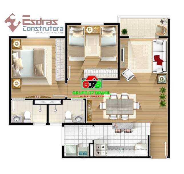 Apartamento à venda com 2 quartos, 62m² - Foto 6