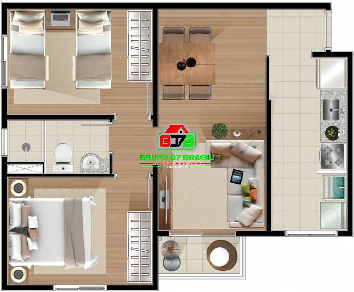 Apartamento à venda com 2 quartos, 48m² - Foto 21